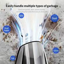 Handheld Vacuum Cleaner Cordless Car Vacuum Cleaner, Rechargeable Handheld Vacuum Cleaner With Large Capacity Battery, Lightweight, Rechargeable, And Powerful, Suitable For Hair In Cars, Homes, And Pets. - 黑色 - 查看 5