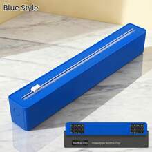 Set de 1 buc. ventuză colorată pentru folie alimentară de bucătărie, include tăietor de folie de aluminiu și folie alimentară, suport pentru tăietor de folie alimentară, saci de gunoi, convenabil pentru utilizare în bucătărie și un suport pentru depozitarea pungilor de plastic - Model cu ventuză 802 - Vizualizare 15