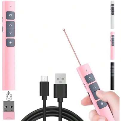 Presentador inalámbrico, presentador de diapositivas inalámbrico, control diapositivas, soporte de hipervínculos, control remoto de PPT, para Windows,PPT, Word, Excel,  (negro)