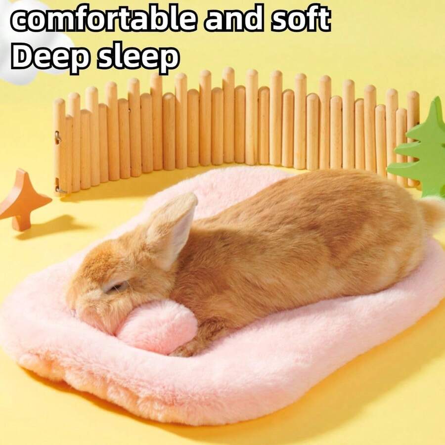 1pc Soft & Warm Rabbit Sleeping Mat, Washable Cage Pad Suitable For Small Pets Like Rabbits, Guinea Pigs, Ferrets