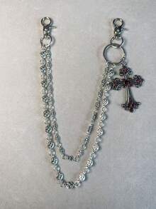 Cross Pants Chain, Wallet Chain, Retro Chain, Double Layer Chain, Hip Hop Punk, Denim Pants Chain, Pocket Chain, Men's Key Chain - Multicolor - View 30