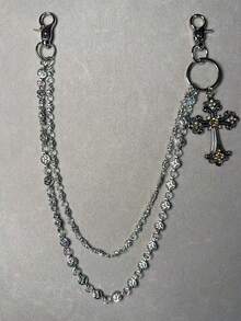 Cross Pants Chain, Wallet Chain, Retro Chain, Double Layer Chain, Hip Hop Punk, Denim Pants Chain, Pocket Chain, Men's Key Chain - Multicolor - View 14