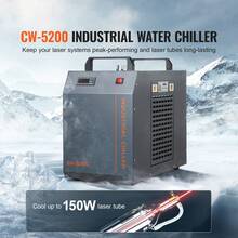 Enfriador de agua industrial , CW-5200, sistema de enfriamiento de enfriador de agua industrial con compresor incorporado, capacidad de tanque de agua de 7 l, caudal máximo de 13 l/min, para máquina de enfriamiento de máquina de grabado láser de CO2 - 13 l/min - Ver 2