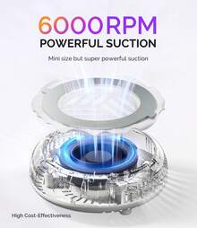 MelodySusie Nail Dust Collector, HProA Compact Vacuum Fan Dust Collector Quiet For Beginner Nail Tech And Student, Manicure Pedicure Tool Supplies For Acrylic Nail Polishing,Salon & Home Equipment Christmas Gift-White - 白色 - 查看 3