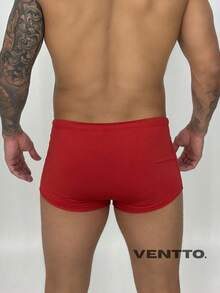 kLARALUH Medium Ventto Basic Plain Swimsuit, Zero Transparency Fabric, Beach And Pool Fashion - 紅色 - 查看 2