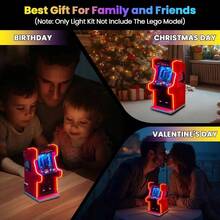 - Kit de luz mejorado compatible con Arcade, juego de construccin de mquinas, decoracin de luces compatibles con 40805 modelo no incluido - amarillo - Ver 5