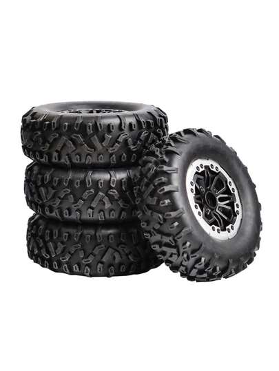 4 قطع إطارات ناعمة قياس 65 مم، إطارات تسلق وطرق وعرة، مناسبة لطرازات السيارات الريموت كنترول MND90، MN98، MN99S، WPL C14، C24، C34، B14، B24، LDRC P06، LD1297، LD1299، قطع غيار وإكسسوارات لتحديث الإطارات والمحاور