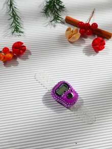 Digital Finger Counter With Rhinestones, Electronic Digital Display, Manual Click Counter, Handheld Counting Counter For Knitting, Golf, Fishing, School Sports Events, Festival Gift - Multicolor - View 13