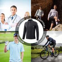 Chamarra ligera para hombre,Las chaquetas casuales elegantes con moderno de tejido elástico,Impermeable y resistente al viento - Blanco - Ver 6