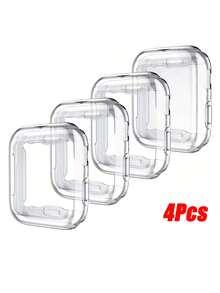4 pièces Étui de protection pour série S10, étui de protection transparent à couverture à 360°, conception anti-chute, convient pour Apple Watch Ultra/SE/8/7/6/5/4/3/2/1/S10/11 - Transparent + Transparent + Transparent + Transparent - Voir 13