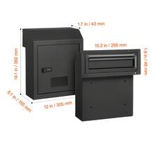 Boîtes aux lettres murales - schwarzes 0,8-mm-Zahlenschloss 12 Zoll - Voir 10