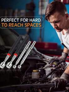 1件装可伸缩磁性拾取工具，便携耐用，可用于拾取难以触及区域的钉子、螺丝、小型金属碎屑等。