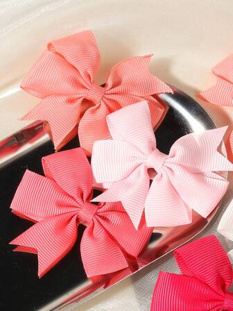 10 piezas de pasadores de pelo de color caramelo para niños, estilo de viaje simple, pinza de lazo para el cabello para niñas, pinza lateral para accesorios de cabello de bebé