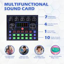 2026 Upgraded Podcast Equipment Bundle For 2, Recording Studio Package With Pro Audio Interface And Podcast Microphone For Gamer Podcasting, Recording, Singing, Streaming - 黑色-F998音效卡套裝+1個麥克風 - 查看 4