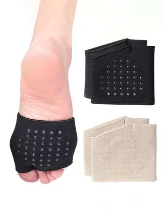 1 Pair Upgraded Adhesive Anti-Slip Metatarsal Pads, Thick Forefoot Cushion, Toe Separator Insoles For Men & Women