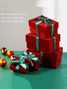 1/5个装豪华天鹅绒礼盒，带盖，适用于婚礼和活动，不含丝带，情人节礼物 - 彩色 - 查看 1