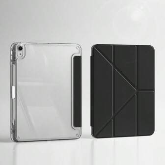 1 pieza Soporte para bolígrafo de acrílico negro de alta transparencia, con función magnética de suspensión, soporte transformable de múltiples pliegues, adecuado para IPAD MINI6/7 10.2/10.5 IPAD10/11TH 10.9/11/AIR11 1A8 X200/X205 A9 A9+ S6LITE P610/P619 S9+/S9FE+12.4' REDMISE 11' HONOR PADX9 /PAD10/PAD9