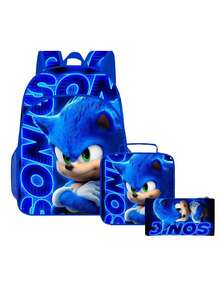 Sega 3pcs/Set Backpack, Handbag, Pencil Case, Multiple Options, Birthday Gift, Back To School - Multicolor - View 5
