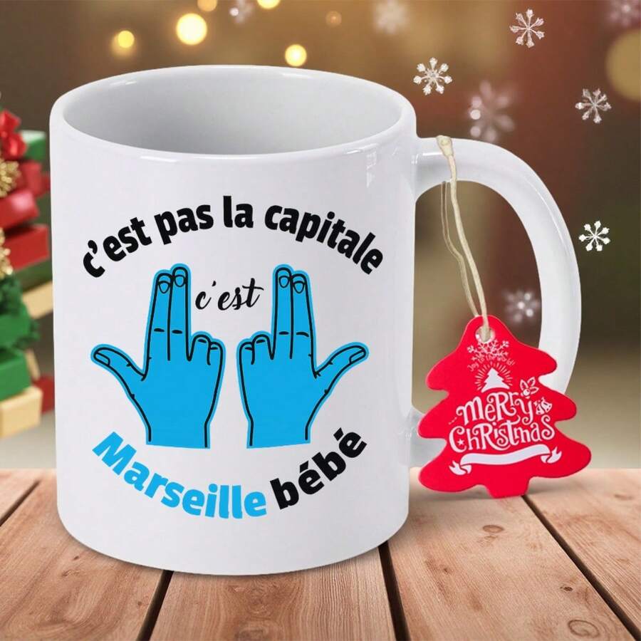 Marseille (Beibei) Ceramic Coffee Cup And Water Cup - Reusable Non-Slip Marseille Commemorative Cup, Decorated With Marseille Design Patterns, Hand Wash Only, Suitable For Tea, Cocoa, And Other Hot And Cold Drinks - Ideal Gift For Christmas, Valentine's Day, And New Year - 綠色的 - 查看 1