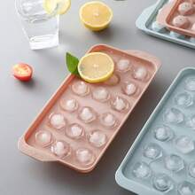 1pc Whiskey Ice Cube Mold, Round Ice Ball Maker, Cocktail And Bourbon Whiskey Ice Cube Tray, Kitchen Accessories - Multicolor - View 4