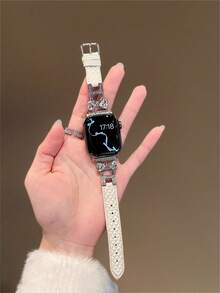 Butterfly Leather Strap Compatible With 38/40/41/42/44/45/46/49mm, Compatible With Apple Watch Strap Ultra/Se11/10/9/8/7/6/5/4/3/2/1