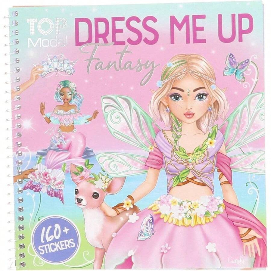 13439 TOPModel Dress Me Fantasy - Libro de Pegatinas de 6 aos en adelante con 24 pginas preimpresas para disearte, Incluye 11 Hojas de calcomanas - inicial - Ver 1