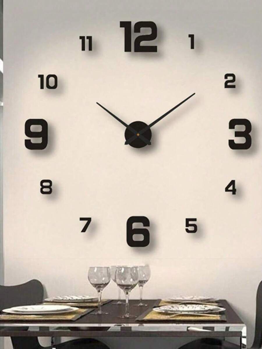 1pc Acrylic Silent Clock, Simple And Personalized Digital Clock Wall Clock, Suitable For Home Decoration, Study, Living Room, Bedroom, Office, School, Festival Decoration Clock Stickers,Home Decor ,Room Decor Gifts Birthday Graduation Bedroom Decor Dormitory Decor Back To School