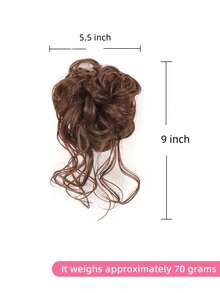 Girls Synthetic Claw Bun Curly Hair Clip Girls Messy Braid Hair Accessories Natural Style Hair Scrunchie Wig - Multicolor - View 2