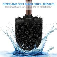 1PC Toilet Cleaning Brush,High-Quality Plastic Handle,Compact Size, For Bathroom Use, Toilet Cleaning Brush, Long Handle With Base, Toilet Cleaning Brush Set, Durable Frosted Bristles,Bathroom Decor And Accessories,Cleaning Supplies - Xám - Xem 5