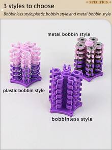 1pc Sewing Bobbin Storage Tower, Creative Pagoda Design, Practical Holder For Regular Plastic Or Metal Bobbins, Multi-Functional Sewing Machine Accessory Storage - A - View 3