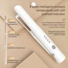 便攜式直髮器/捲髮器，USB充電離子梳，防燙設計，附充電功能，適合旅行、學生宿舍與辦公室使用。配備2600mAh大容量電池，送給家人與朋友的最佳禮物。 - 彩色 - 查看 6