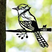 Metal Bird Garden Decor - Bird Plaques Outdoor Art, Patio & Backyard Decorations - Garden Gifts For Women - Multicolor - View 3