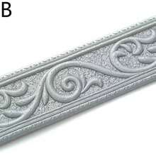 1 pieza Cinta moldeadora de zócalo autoadhesiva de espuma, línea de cintura de espuma impermeable y a prueba de golpes para decoración de esquina de pared - Blanco - Ver 4