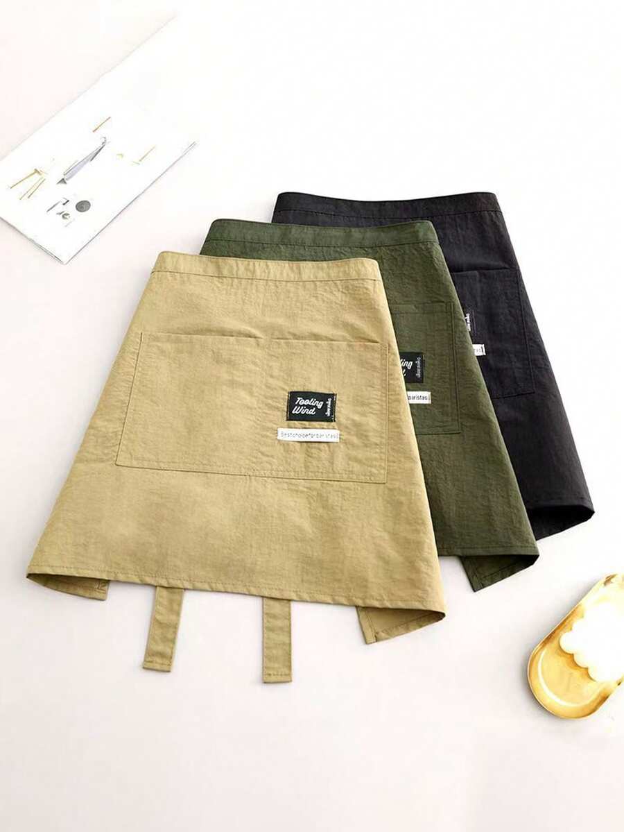 Apron With Pockets, Waist Apron, Women's Apron With Pockets, Kitchen Cooking Apron, Waterproof Cotton Apron With Front Pocket, Suitable For Kitchen, Cooking, Painting, Baking, Service, Hairdressing And Other Occasions
