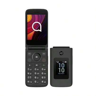  TCL Onetouch 4043 48MB RAM+128MB ROM Feature Phones 4G VoLTE Connectivity, 3.2" TFT Large Display , 2MP Rear Camera ,1380 MAh Battery,3.5 Mm Audio Jack,USB Type-C, Bluetooth 5.0,Only English And Spanish Are Supported