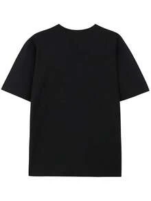 Men's Vintage Punk Rock Band T-Shirt - Black Gothic & Violence Text Print, Breathable Tee With Iconic Logo Design For Concerts, Festivals, Casual Wear - Edgy Music Lovers Short Sleeve Shirt - 黑色 - 查看 3