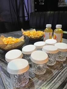 100/150pcs Disposable Paper Cup Lids, Hot Drink Cup Covers, Paper Material Drinking Lids, Suitable For Cafes, Hotels, KTVs, Bars, Can Also Be Used As Glass Cup Lids, 2.76 Inches (7cm) Diameter, White Paper Cup Lids - Multicolor - View 4