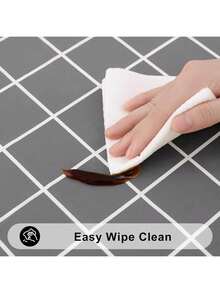 EstiloTendenciaMantel Rectangular De Vinilo Impermeable Con Respaldo De Franela, Mantel De PláStico Lavable A Cuadros Para Cenar, Picnic, Interior Y Exterior (132.08 X 177.8 Cm, Gris)Calidad PremiumVersióN Mejorada - gris - Ver 3