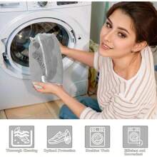 1pcs  Reusable Cotton Shoe Laundry Bags, Anti-Deformation Washing Mesh Organizer For Shoes & Clothes, Easy Clean - màu xanh lá - Xem 4