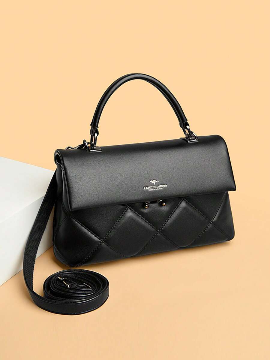 Hochwertige Damen Schultertasche, Luxus Shopper aus echtem Leder und PU-Leder in Zweischichtigkeit, Designer Handtasche