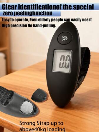 [talla grande vendido] 1 pieza Báscula digital electrónica para equipaje de 40kg/100g, sensor de alta precisión, báscula electrónica portátil para maletas, báscula colgante para equipaje para uso doméstico y de viaje, que puede cambiar libremente entre kg y lb, medición dual de tensión y peso