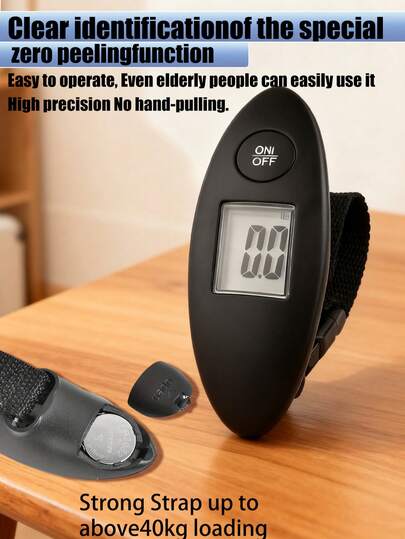 [ベストセラー] 1個 40kg/100g LCDデジタル電子ラゲッジスケール、高精度センサー ポータブルスーツケール電子スケール、家庭用旅行用ハンギングラゲッジスケール、kg とポンド の2単位を自由に切り替え可能、秤重量デュアル測定ポンド メーター化合物リカーブピークテストボウ