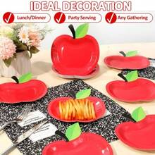 D48 Pcs Back To School Tableware Set First Day Of School Party Plies Red Apple Paper Plates Composition Notebook Napkins Classroom Decoration For Kindergarten Preschool Teacher Party Serve 24 - 如圖 - 查看 5