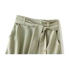 Faldas largas plisadas con cintura elstica para mujer, estilo casual, clsico, acampanadas, para, Falda Negra, Talla nica - inicial - Ver 2