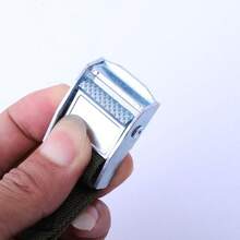 2025 New Upgraded 1pc (2025*5M Optional) Heavy Duty Zinc Alloy Buckle Material Reinforced Lashing Strap, Rust-Proof Zinc-Plated Buckle, Heavy Duty Thick Polyester Webbing Tie Down Strap, Cargo Securing Strap, Rust-Resistant Buckle Tie Down Strap