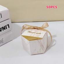 20/50/100 hộp giấy hình lục giác họa tiết vân đá cẩm thạch "Cảm ơn", hộp quà tặng nơ màu hồng/xanh dương/tím, hộp quà tặng tiệc màu hồng, hộp quà tặng màu tím, quà cưới, hộp quà tặng tiệc tùng, túi quà cảm ơn, đồ trang trí sinh nhật tự làm, quà tặng ngày Valentine, quà cưới, quà đính hôn, quà tặng tiệc cô dâu, quà sinh nhật, quà tặng tiệc mừng em bé. - Nhiều màu - Xem 48