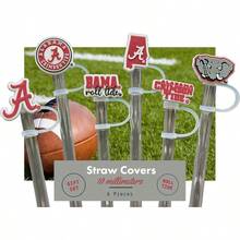 SLAW6 Alabama Crimson Tide Straw Covers 10 Millimeter Alabama Crimson Tide Gift For Men And Women Football Fans Fits Large Stanley Simple Modern 40oz Water Bottles (10 Mm Straw) (Alabama Crimson Tide) - AlabamaCrimsonTide - View 3