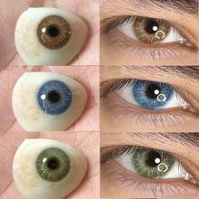 1 Paar blaue weiche farbige Kontaktlinsen 1 Jahr Einweglinsen 2 Stücke 14,2 mm hochwertige Linsen - Jährlich wegwerfbar - Übersicht 5