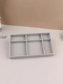 1/5 灰色首饰托盘，空首饰托盘，戒指项链收纳托盘，长方形首饰收纳盒，首饰展示托盘，抽屉分隔收纳托盘，可堆叠首饰化妆品收纳盒，小物件收纳盒，可堆叠首饰收纳托盘，多功能首饰展示托盘，耳环、戒指、项链和手镯首饰托盘，卧室梳妆台收纳托盘，首饰展示收纳盒。 - 彩色 - 查看 8