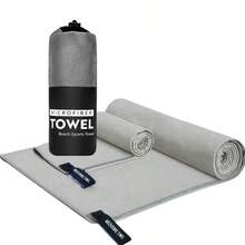 2 PC Towels Super Absorbent High Quality Lightweight With Mesh Bag Outdoor Gear For Camping Hiking Trave - B - View 10